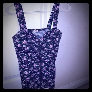 Heart shaped neckline floral top